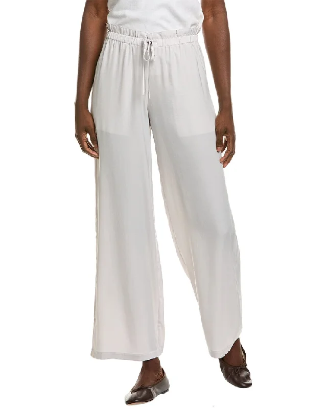 Barefoot Dreams Washed Satin Paperbag Pant Trendy Velvet Pants