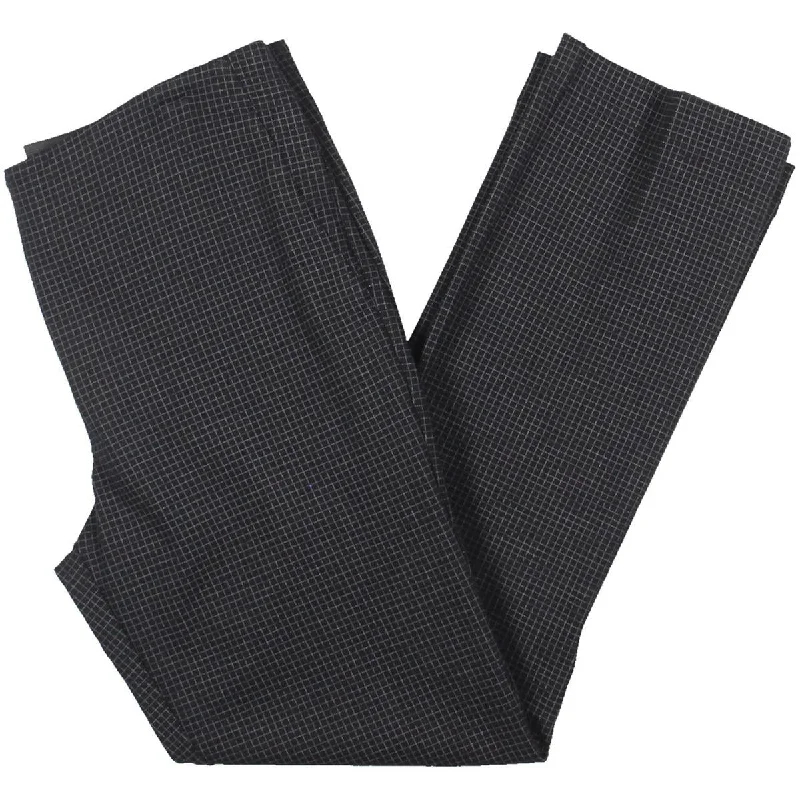 Lily Womens Pinstripe Modern Fit Ankle Pants Cozy Lounge Pants