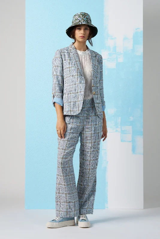 CHECKED IN PANT High-Waist Trousers