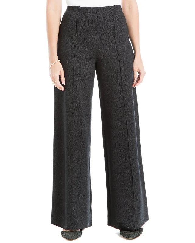Max Studio High Waist Ponte Wide Leg Pant Fashionable Sporty Pants