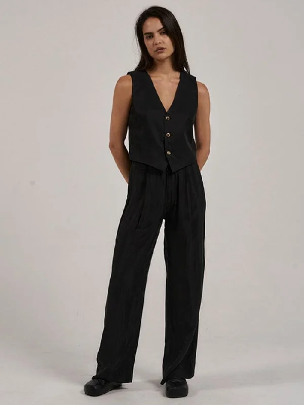 Artisan Cupro Pant - Black High-Waist Jeans