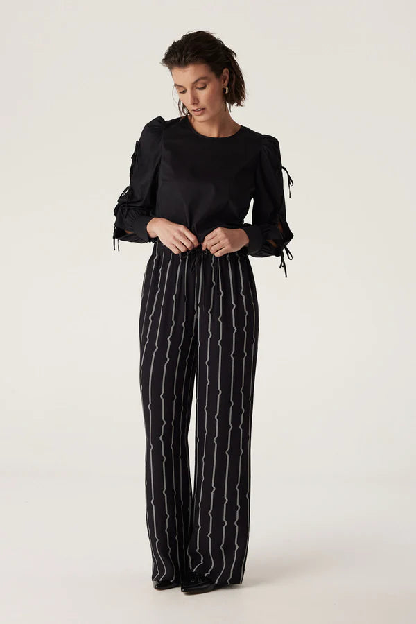 ALLEGRA STRIPE PANT Trendy Tapered Pants