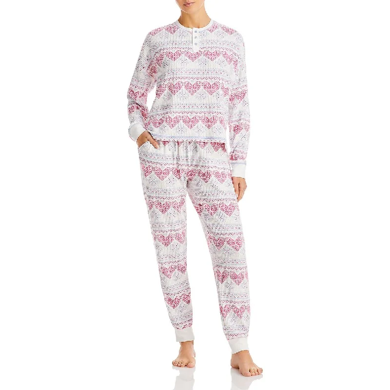 Womens 2 PC Printed Pant Set Chic Capri Pants