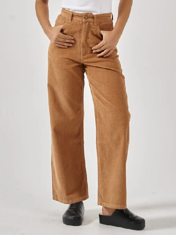 Holly Cord Pant - Faded Tobacco Cozy Maternity Pants