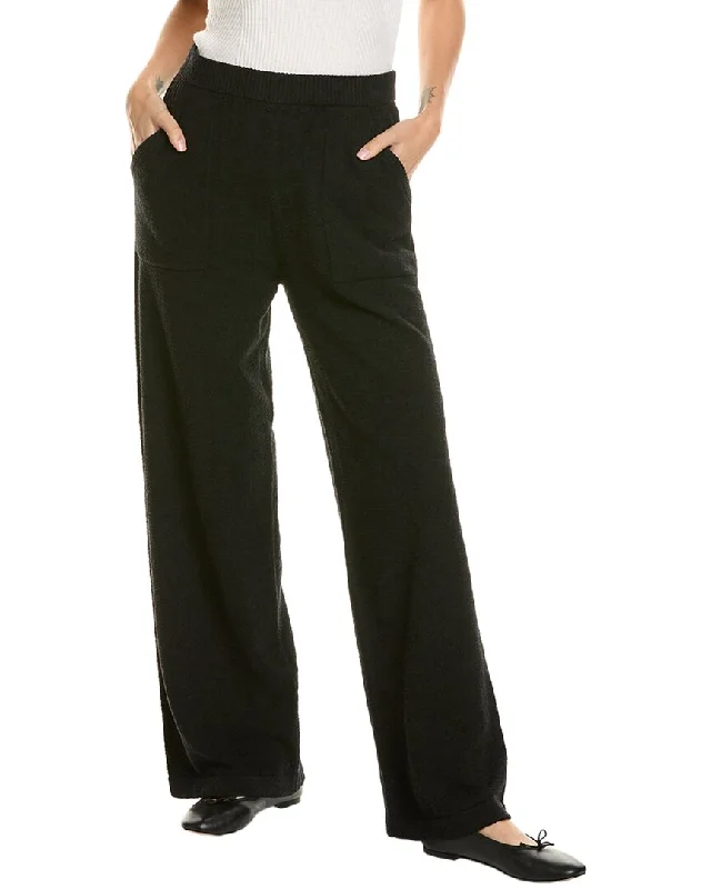 Donna Karan Fuzzy Sleep Pant Chic Wool Trousers