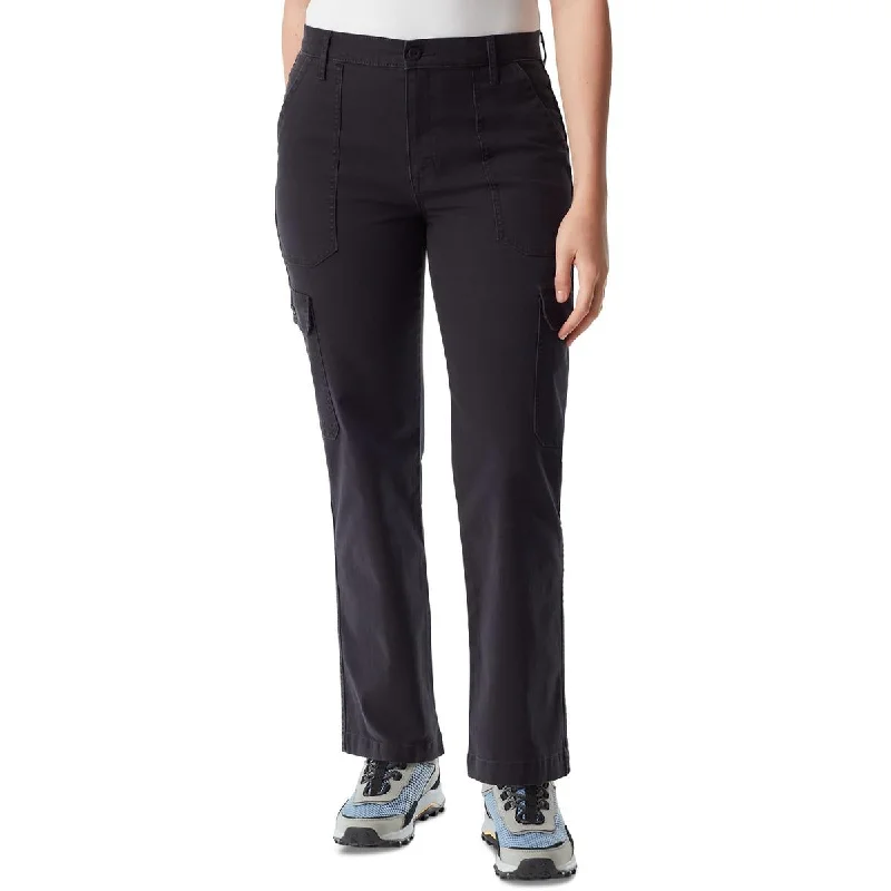 Womens Cargo High Rise Cargo Pants Warm Wool Trousers