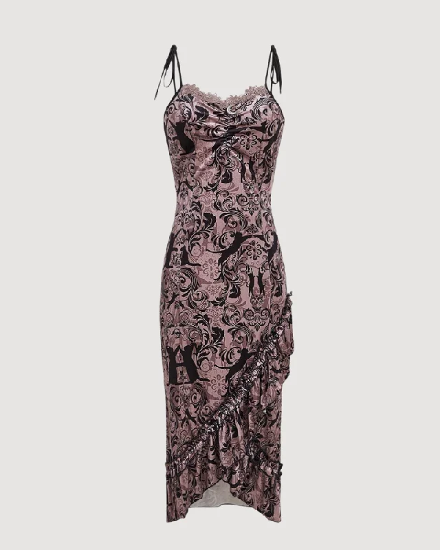 My Familiar Black Cat Strappy Dress