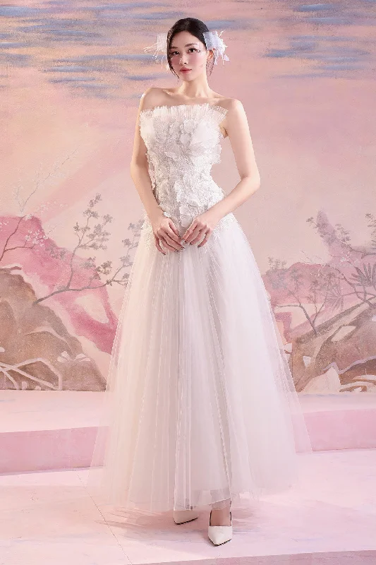 Dylan Drop Waist Gathered Polycotton Long Length Dress