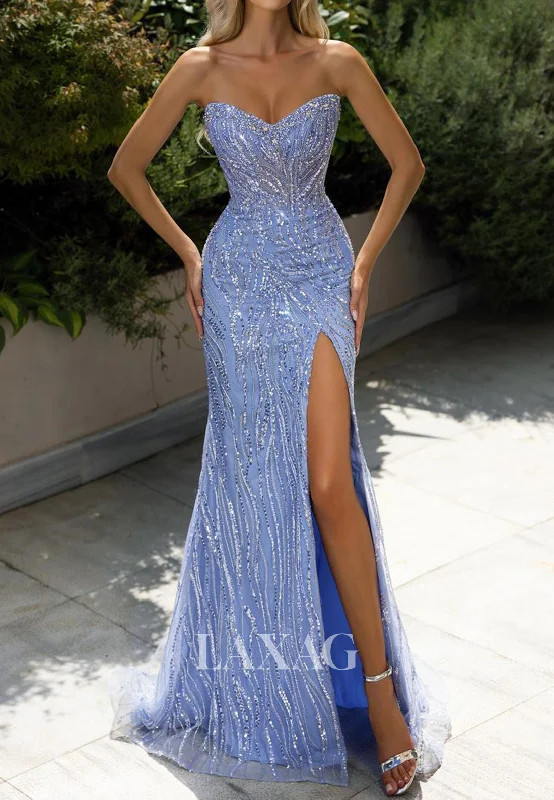 V-Neck Sleeveless Off-Shoulder Evening Gowns Beaded Sequined Floor-Length Mermaid Prom Dress V-Neck Sleeveless Off-Shoulder Evening Gowns Beaded Sequined Floor-Length Mermaid Prom Dress