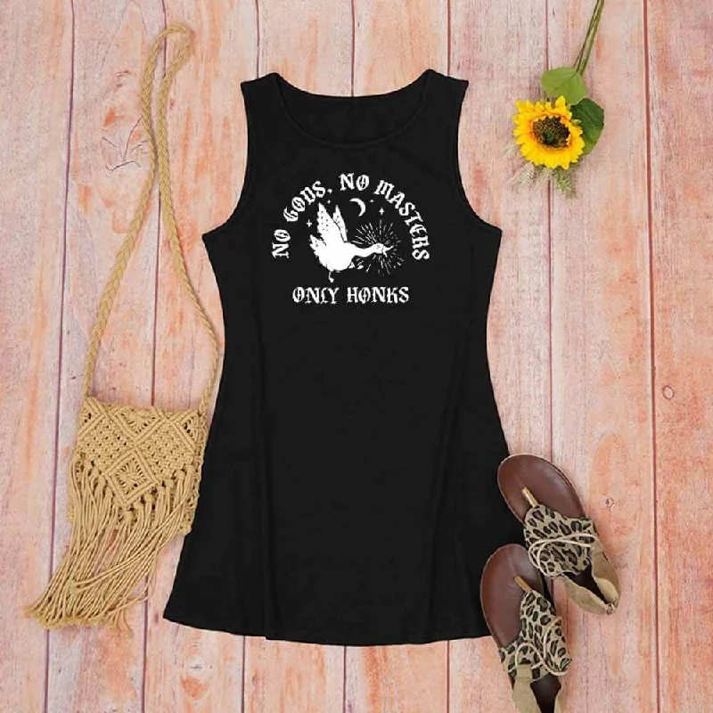 No Gods No Masters Only Honks Crew Neck Vest Dress