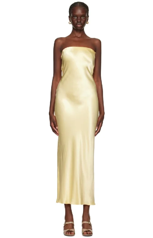Moon Dance Strapless Dress Ice Yellow