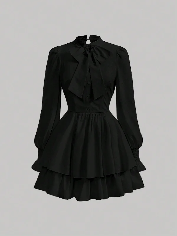 The Witch's Secret Ruffle Hem Dress