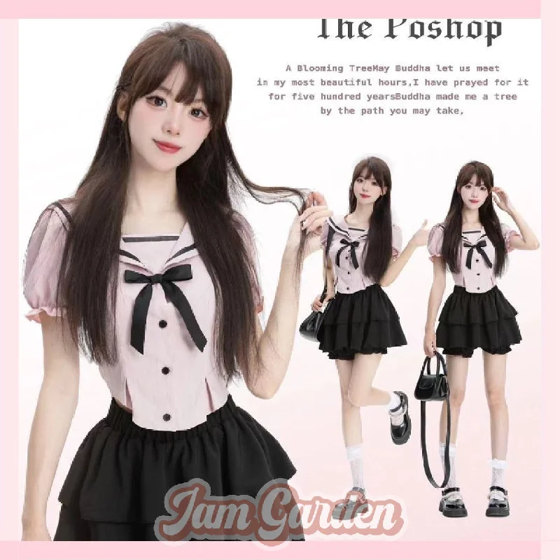POSHOP Girl's Diary Waist Slimming Sailor Dress Set