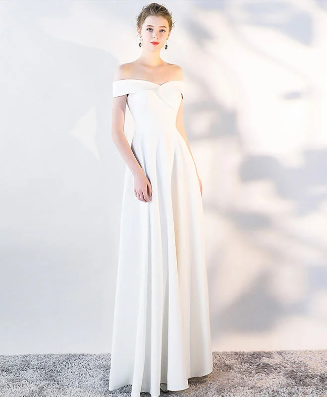 Simple V Neck Long Prom Dress, Evening Dress