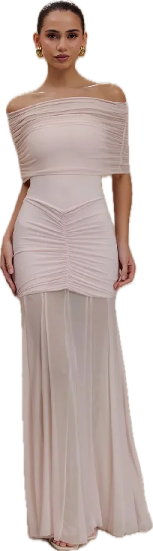 Caspian Slinky Mesh Dress Pink