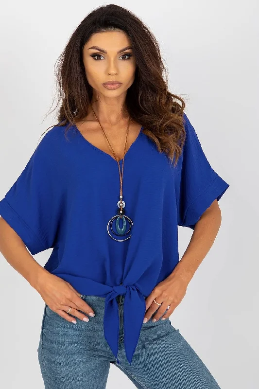 Blouse Italy Moda Asymmetric Hem Blouse