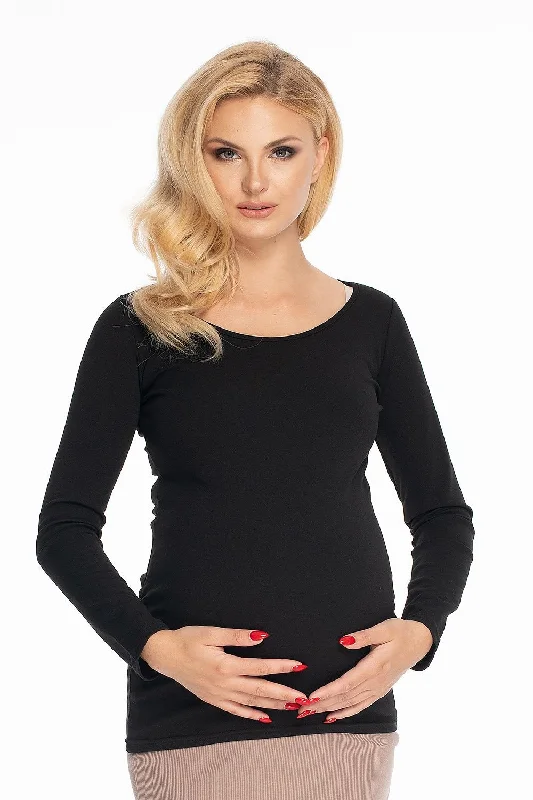 Elegant Maternity  Blouse  PeeKaBoo Lightweight Chiffon Blouse