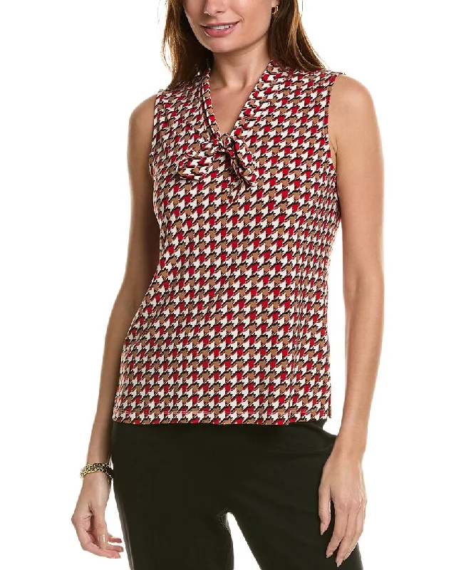 Anne Klein V-Neck Blouse Sleeveless Summer Blouse