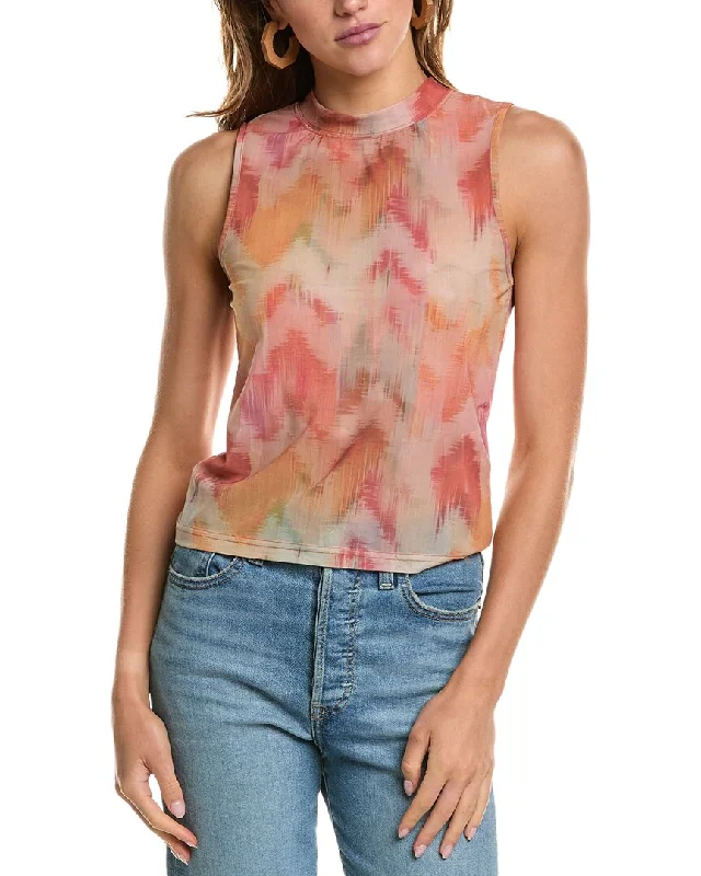 ba&sh Mesh Blouse Silky Draped Blouse