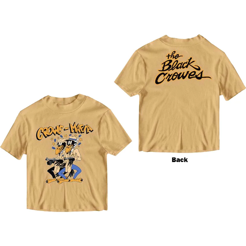 The Black Crowes | Official Band T-Shirt | Crowe Mafia (Back Print) Houndstooth Herringbone Solid