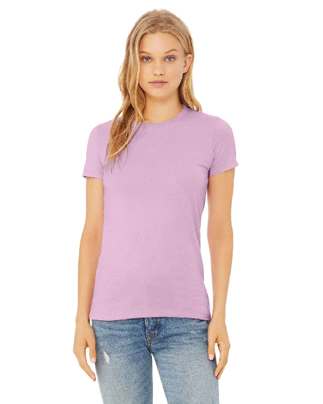 Bella+Canvas Ladies Favorite T-Shirt | Lilac Hooded Caped Shawl Collar