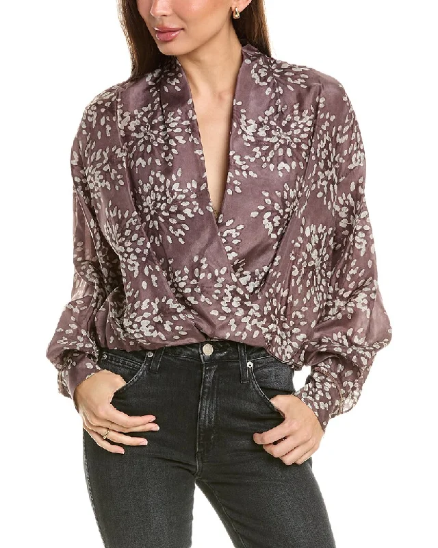 Brunello Cucinelli Silk Blouse Polished Work Blouse