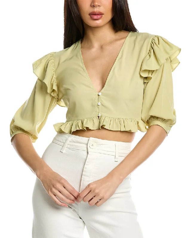 Celina Moon Anastasia Blouse Puff Sleeve Blouse