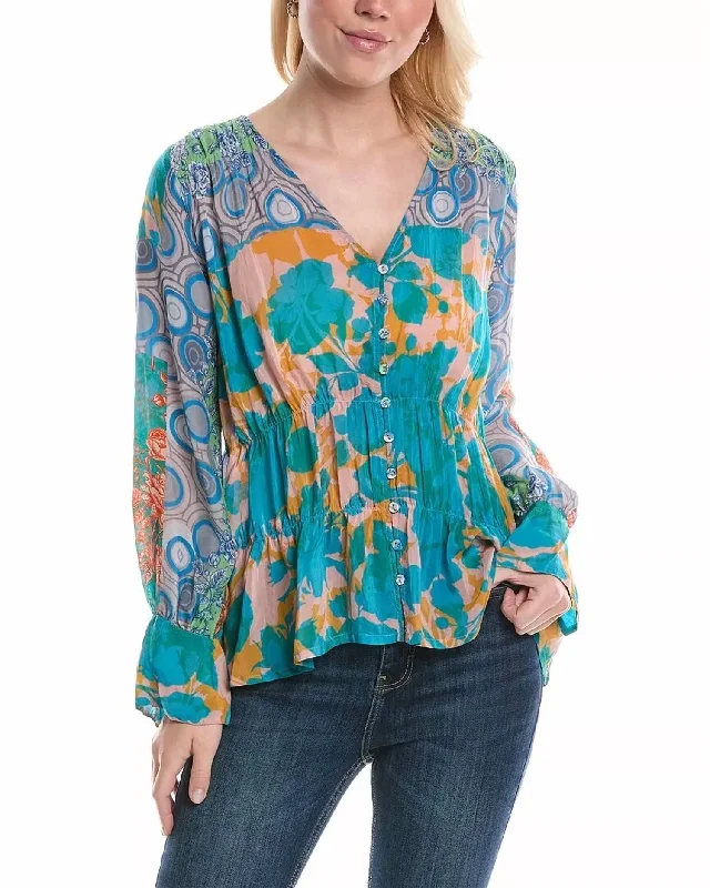Cherika Jordie Blouse In Multi Pastel Color Blouse