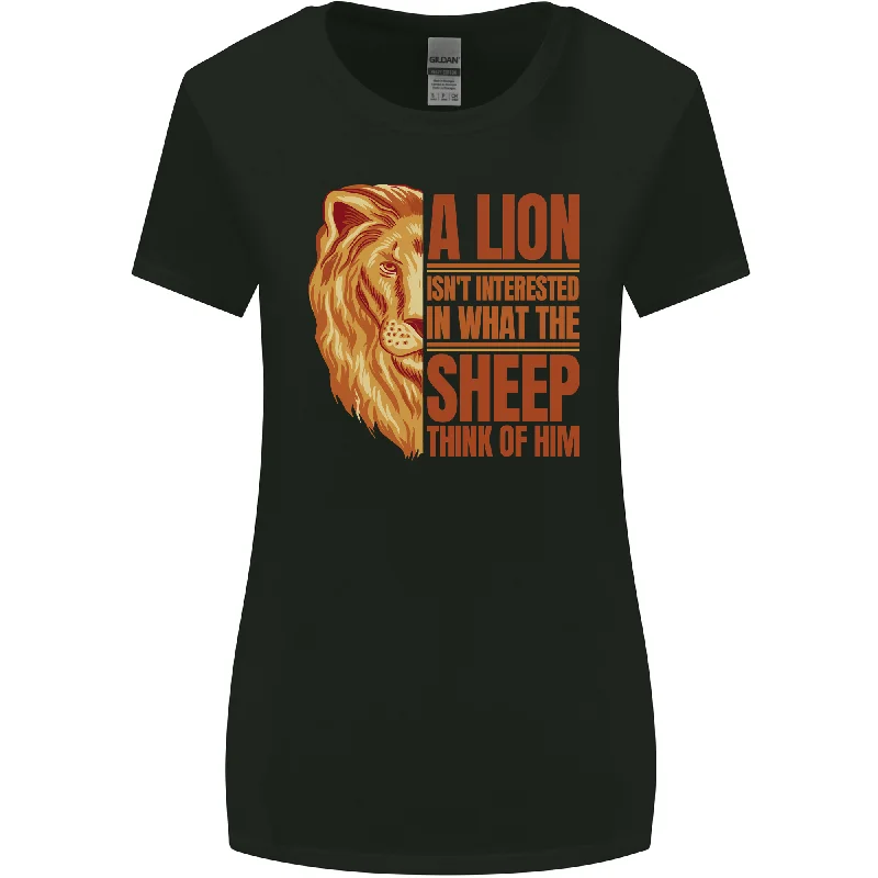 Christian Lion Quote Christianity Religion Womens Wider Cut T-Shirt Fashionable Trendy Casual