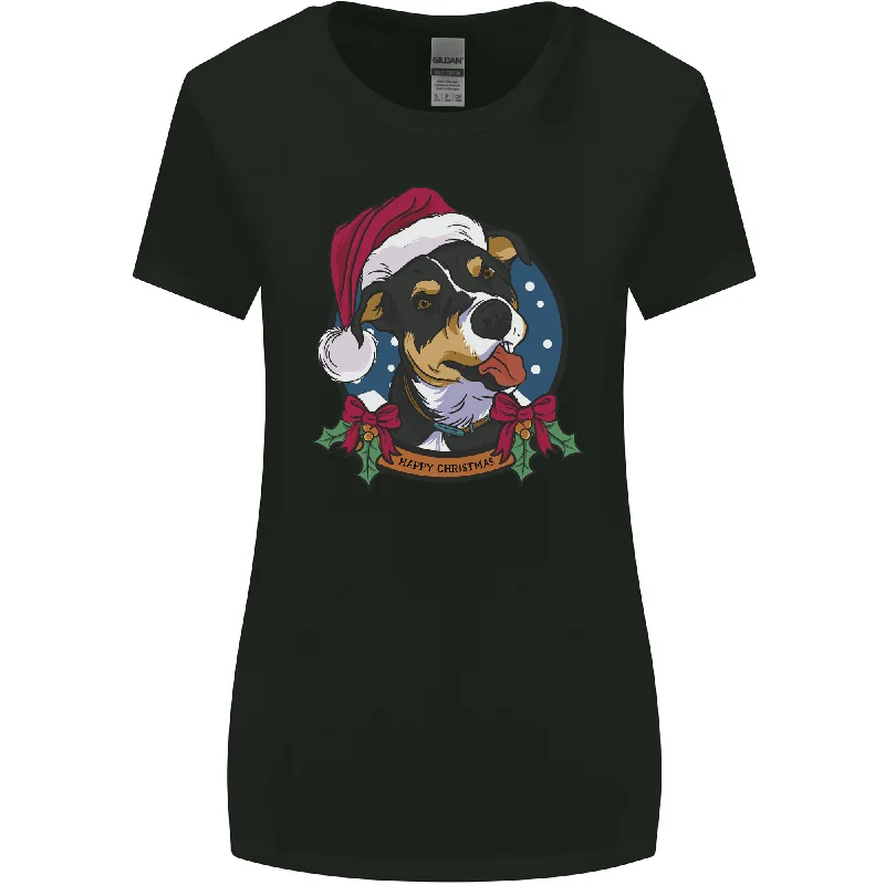 Christmas Doberman Dog Xmas Womens Wider Cut T-Shirt Chenille Fabric Brocade Fabric Lace Fabric