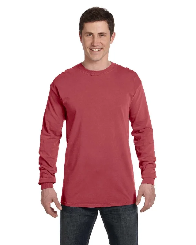 Comfort Colors Garment-Dyed Long Sleeve T-Shirt | Brick Iron Safe Non-Iron Wrinkle Free