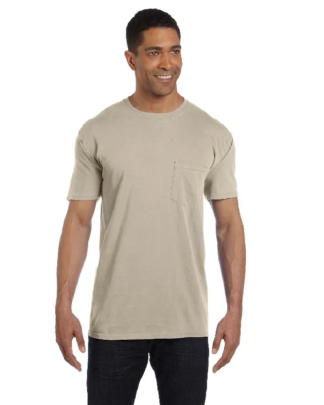 Comfort Colors Garment-Dyed Pocket T-Shirt | Sandstone Rayon Fabric Velvet Fabric Corduroy Fabric