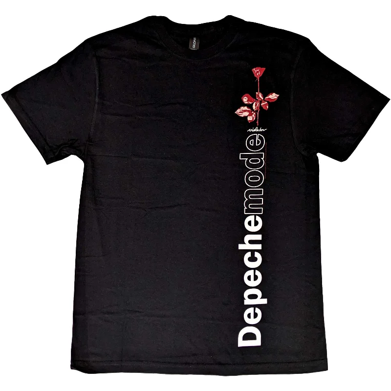 Depeche Mode | Official Band T-Shirt | Violator Side Rose Zippered Front Buttoned Front Snap Front