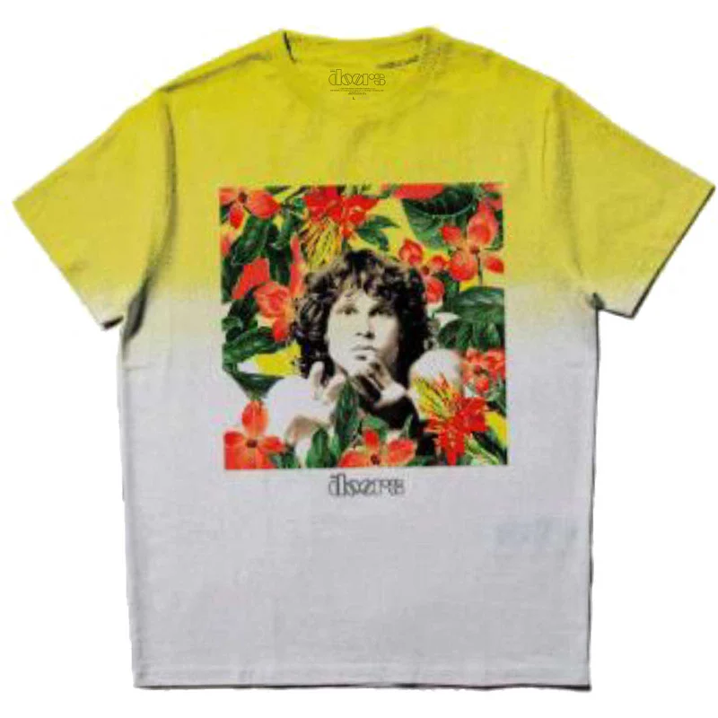 The Doors | Official Band T-Shirt | Floral Square (Wash Collection) Cozy Warm Stylish