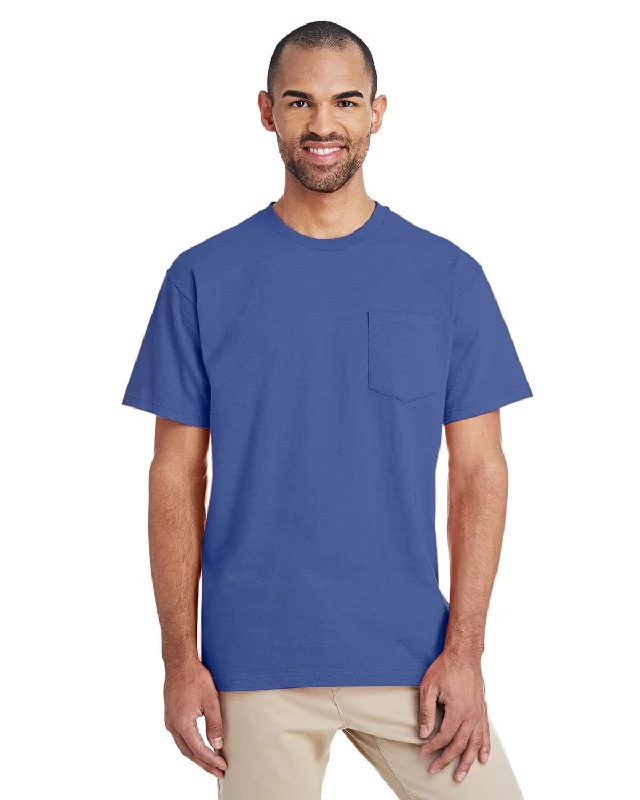 Gildan Hammer T-Shirt with Pocket | Flo Blue Seamless Knitted Crochet