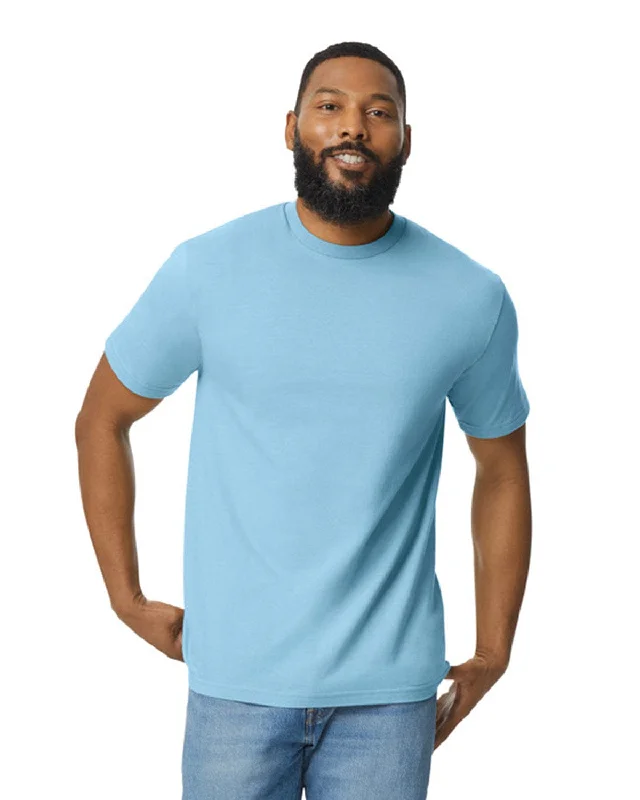 Gildan Unisex Softstyle Midweight T-Shirt | Light Blue Oversized T-Shirt Spandex breathable