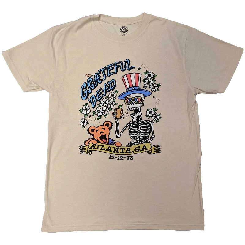 Grateful Dead | Official Band T-Shirt | Atlanta Flowers Basic T-Shirt Crew Neck Short Sleeve