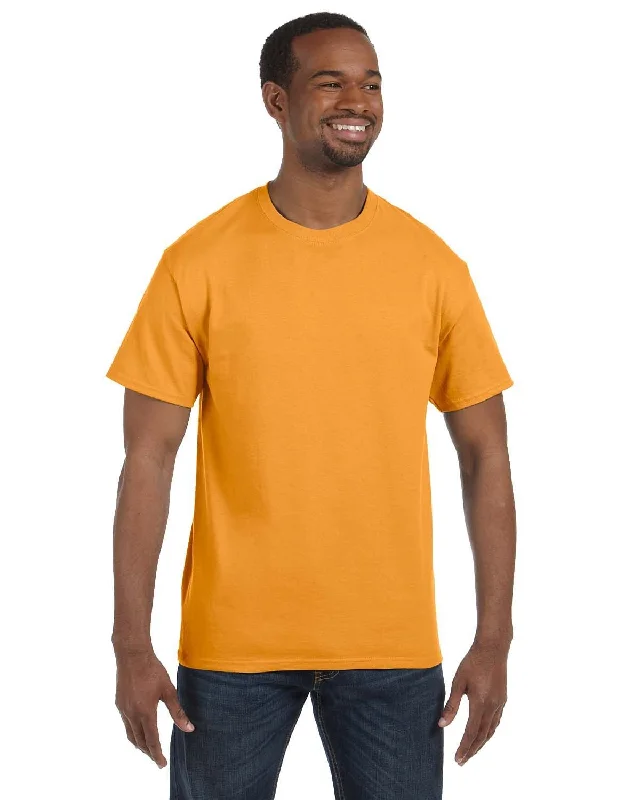 Hanes Authentic-T T-shirt | Gold Mesh Fabric Canvas Fabric Denim Fabric