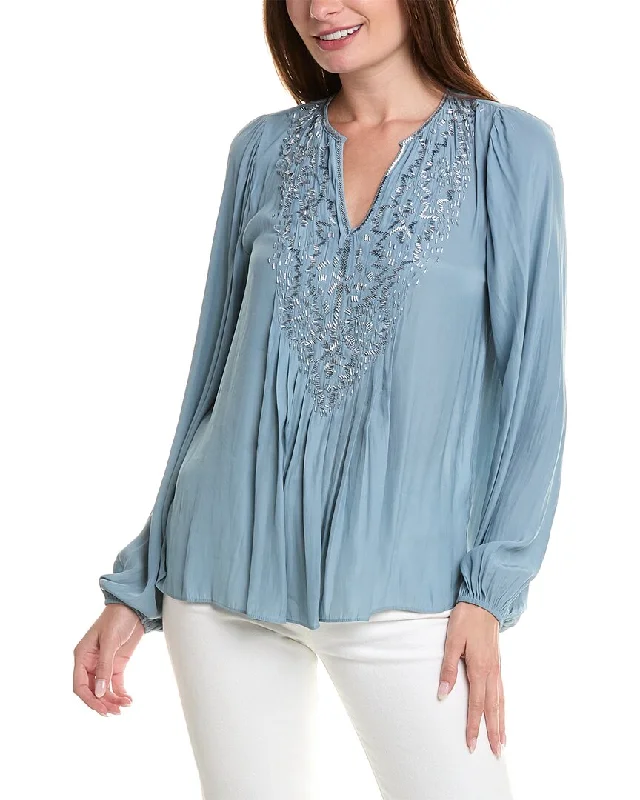 Kobi Halperin Keegan Blouse Wrap Front Blouse