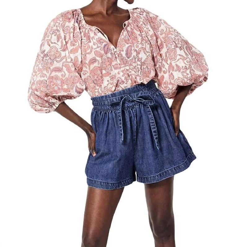 Kyla Blouse In Amara Floral Embroidered Cotton Blouse