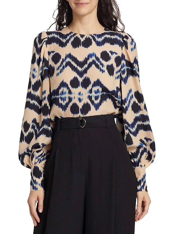 Lilliana Blouse In Nimbus Lightweight Floral Blouse
