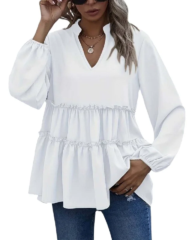 Linda Charm womens  Blouse, 10 Casual Relaxed Blouse