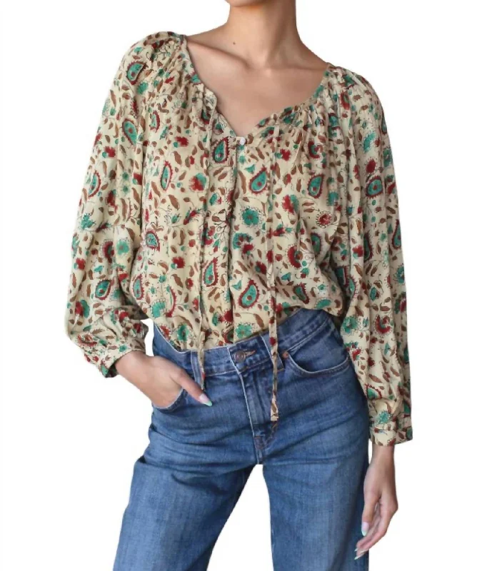 Lucy Blouse In Leela Delicate Bow Blouse