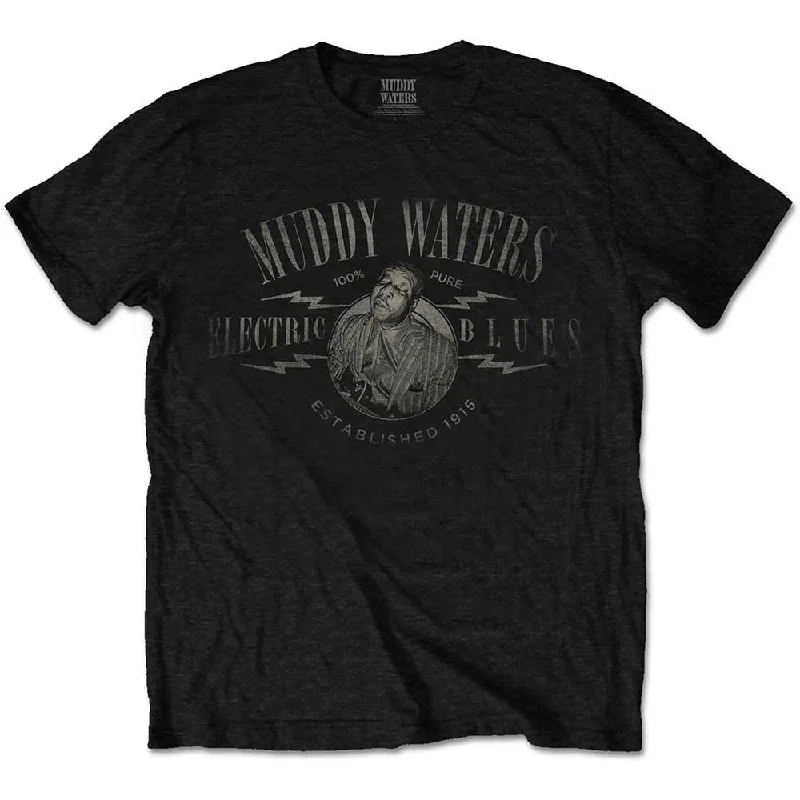 Muddy Waters | Official Band T-Shirt | Electric Blues Vintage Striped Floral Plaid