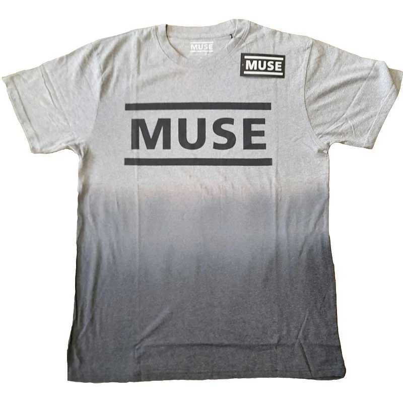 Muse | Official Band T-Shirt | Logo (Wash Collection) Zippered Front Buttoned Front Snap Front