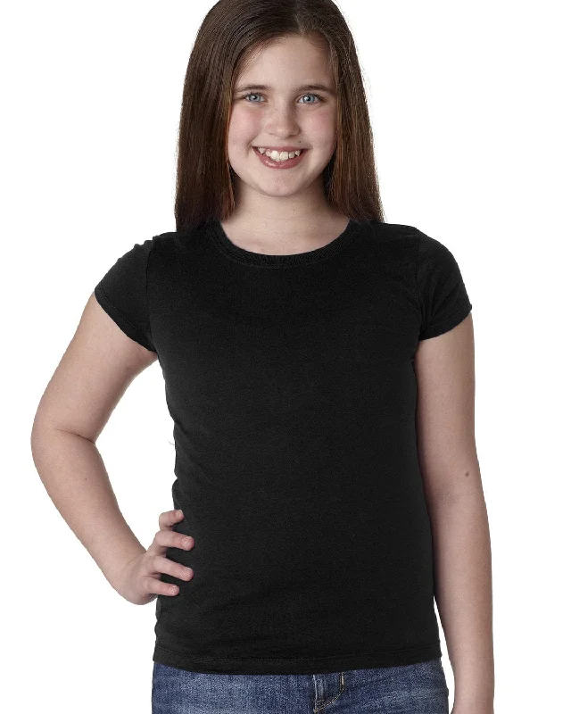 Next Level Girls Princess Tee | Black Print Jacquard Patchwork