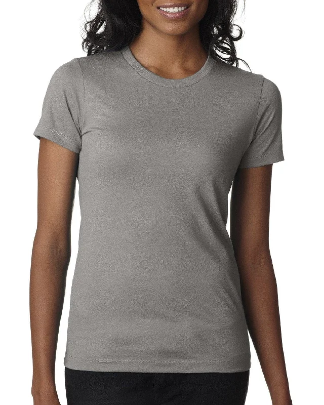 Next Level Ladies CVC Crew Tee | Stone Gray Zippered Front Buttoned Front Snap Front