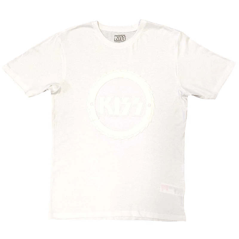 Nirvana | Official Band T-Shirt | White Happy Face (Hi-Build) Satin Blend Silk Blend Wool Blend