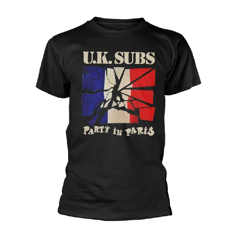 UK Subs Unisex T-shirt: Party In Paris Faux Fur Fabric Real Fur Fabric Shearling Fabric