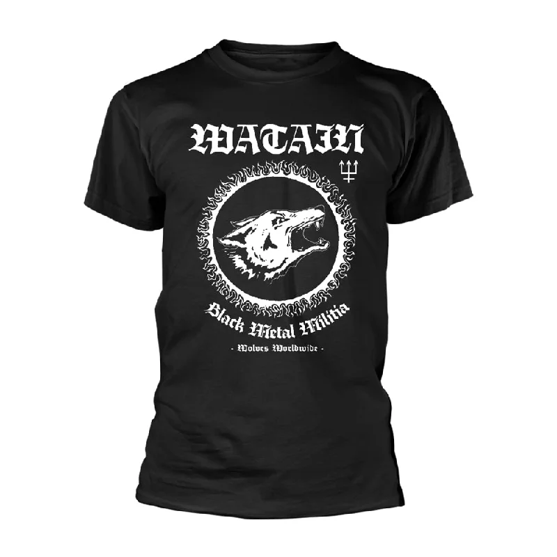 Watain Unisex T-shirt: Black Metal Militia Elasticated Padded Insulated